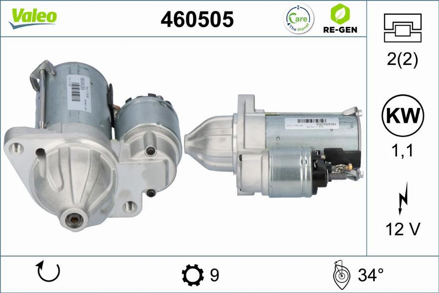 Valeo 460505 - Motorino d'avviamento autozon.pro