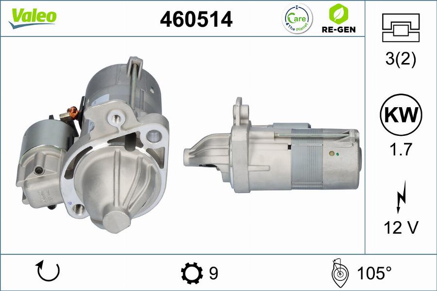 Valeo 460514 - Motorino d'avviamento autozon.pro