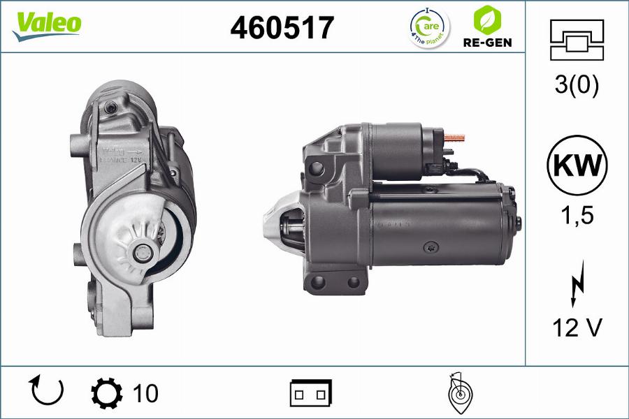 Valeo 460517 - Motorino d'avviamento autozon.pro