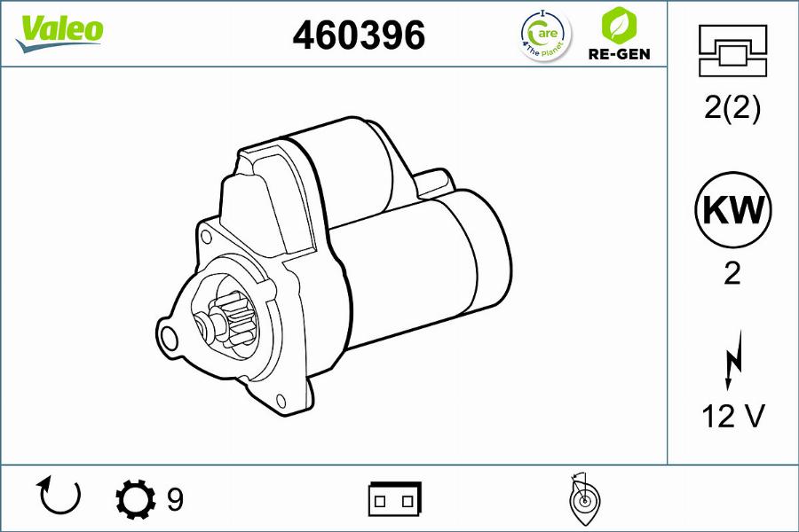 Valeo 460396 - Motorino d'avviamento autozon.pro