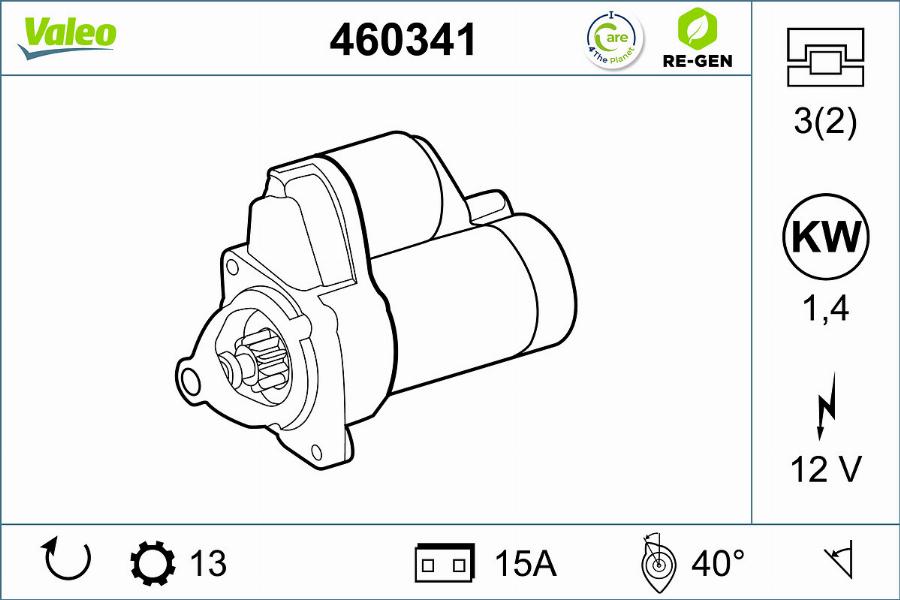 Valeo 460341 - Motorino d'avviamento autozon.pro