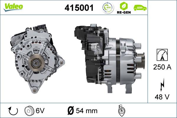 Valeo 415001 - Alternatore motorino d'avviamento autozon.pro