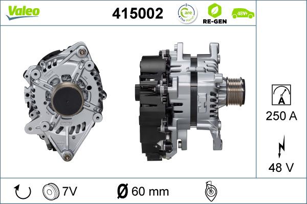 Valeo 415002 - Alternatore motorino d'avviamento autozon.pro