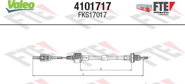 Valeo 4101717 - Cavo comando, Comando frizione autozon.pro