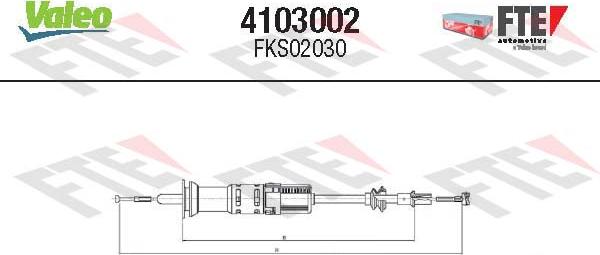 Valeo 4103002 - Cavo comando, Comando frizione autozon.pro