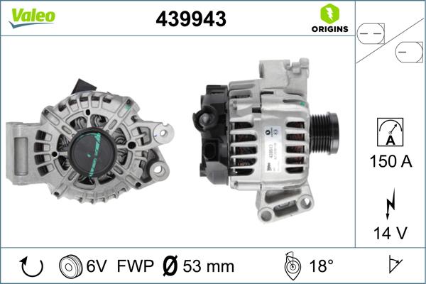 Valeo 439943 - Alternatore autozon.pro