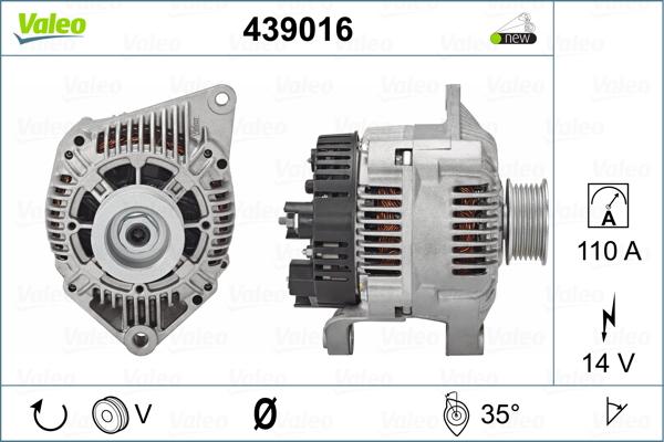 Valeo 439016 - Alternatore autozon.pro