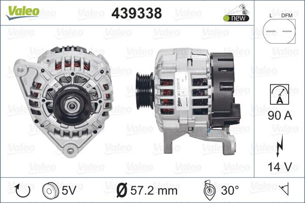 Valeo 439 338 - Alternatore autozon.pro