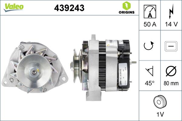 Valeo 439243 - Alternatore autozon.pro