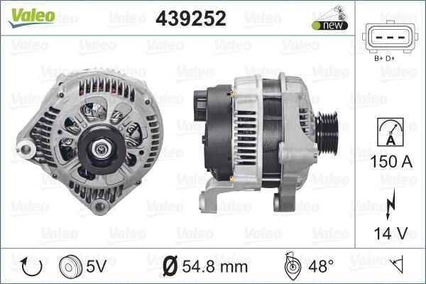 Valeo 439252 - Alternatore autozon.pro