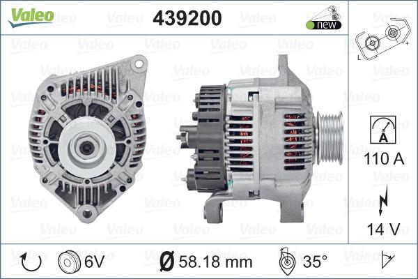 Valeo 439200 - Alternatore autozon.pro