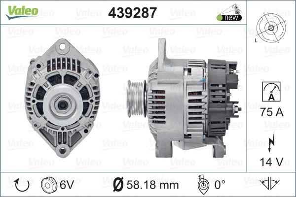 Valeo 439287 - Alternatore autozon.pro