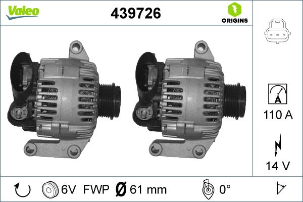 Valeo 439726 - Alternatore autozon.pro