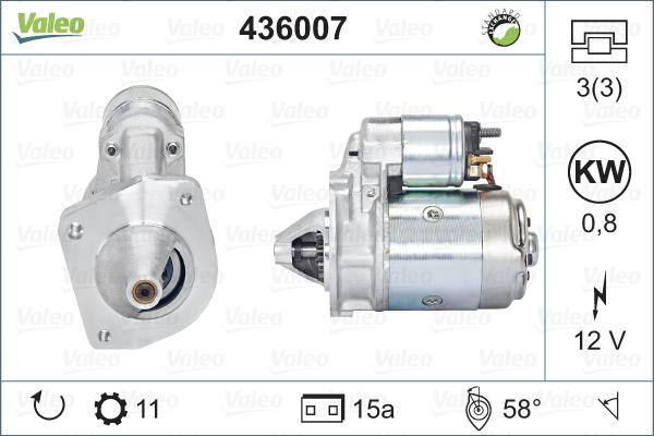 Valeo 436007 - Motorino d'avviamento autozon.pro