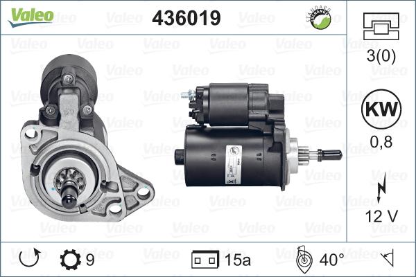 Valeo 436019 - Motorino d'avviamento autozon.pro