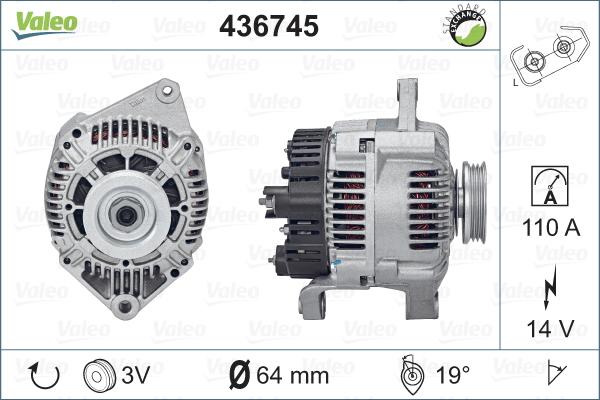 Valeo 436745 - Alternatore autozon.pro