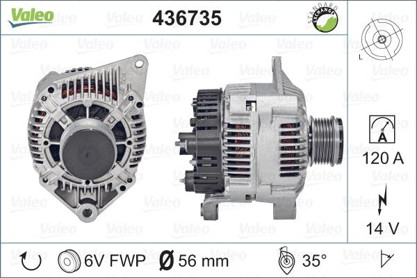 Valeo 436735 - Alternatore autozon.pro