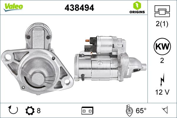 Valeo 438494 - Motorino d'avviamento autozon.pro