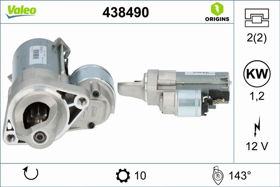 Valeo 438490 - Motorino d'avviamento autozon.pro