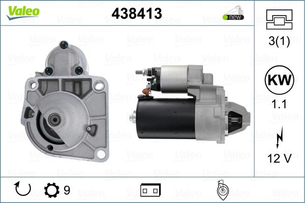 Valeo 438413 - Motorino d'avviamento autozon.pro