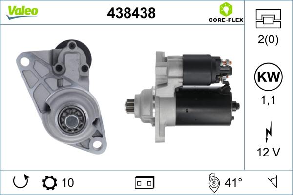 Valeo 438438 - Motorino d'avviamento autozon.pro