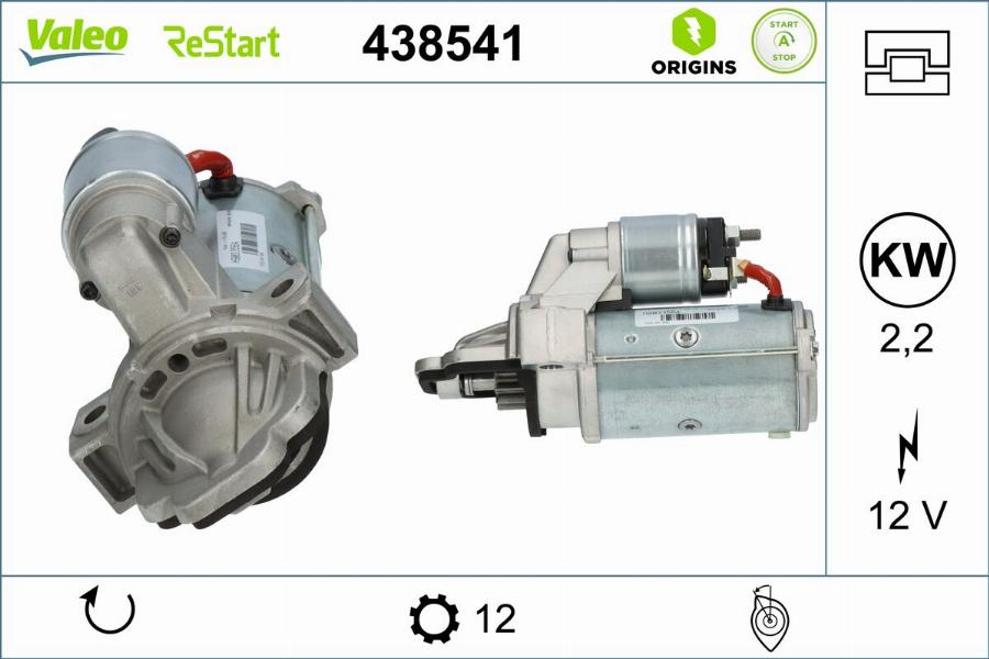 Valeo 438541 - Motorino d'avviamento autozon.pro