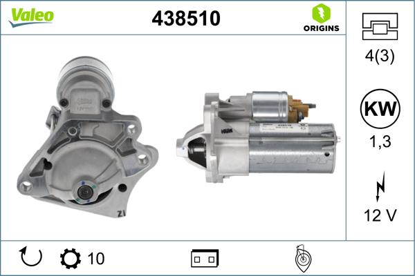 Valeo 438510 - Motorino d'avviamento autozon.pro