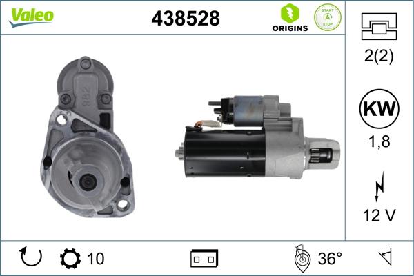 Valeo 438528 - Motorino d'avviamento autozon.pro