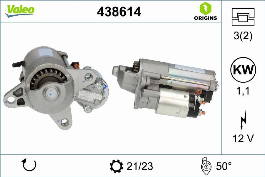 Valeo 438614 - Motorino d'avviamento autozon.pro