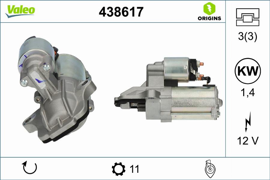 Valeo 438617 - Motorino d'avviamento autozon.pro