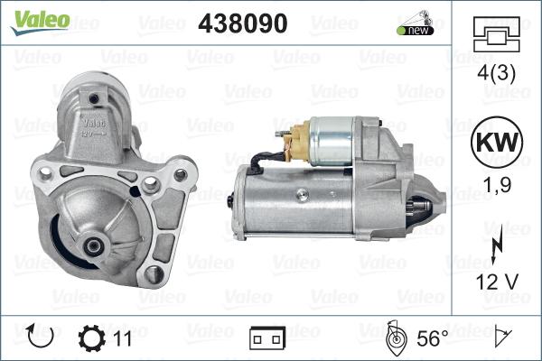 Valeo 438090 - Motorino d'avviamento autozon.pro