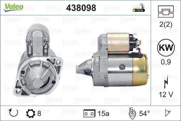 Valeo 438098 - Motorino d'avviamento autozon.pro