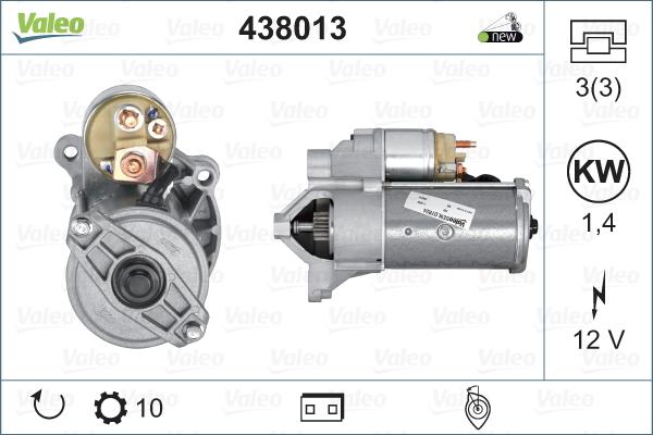 Valeo 438013 - Motorino d'avviamento autozon.pro