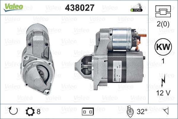 Valeo 438027 - Motorino d'avviamento autozon.pro