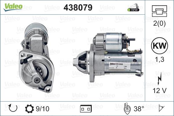 Valeo 438079 - Motorino d'avviamento autozon.pro