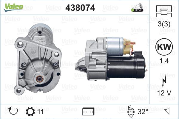 Valeo 438074 - Motorino d'avviamento autozon.pro