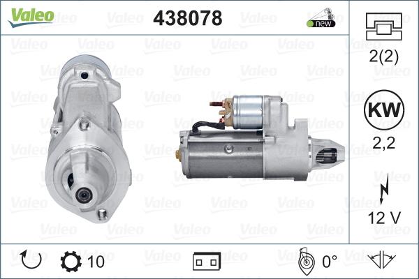 Valeo 438078 - Motorino d'avviamento autozon.pro