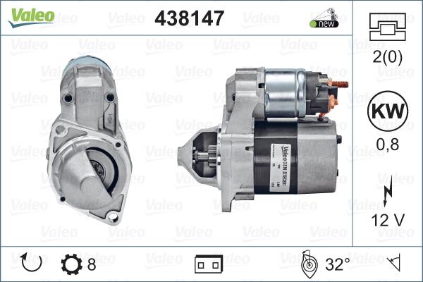 Valeo 438147 - Motorino d'avviamento autozon.pro