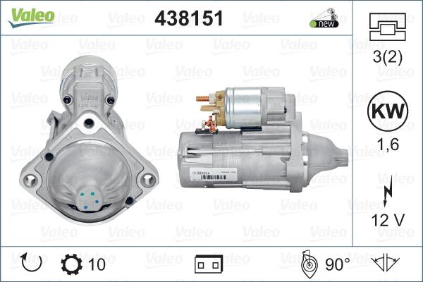 Valeo 438151 - Motorino d'avviamento autozon.pro