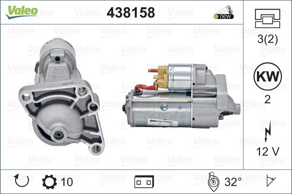 Valeo 438158 - Motorino d'avviamento autozon.pro