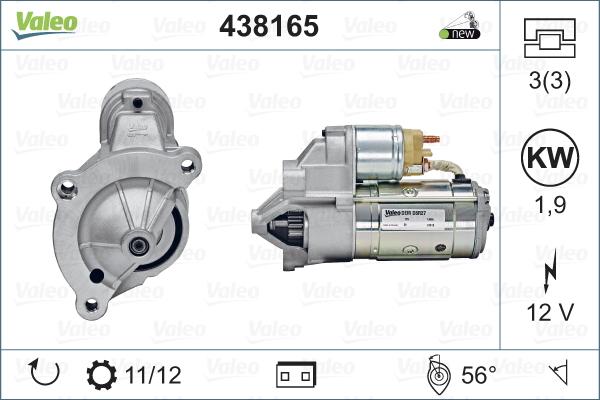 Valeo 438165 - Motorino d'avviamento autozon.pro