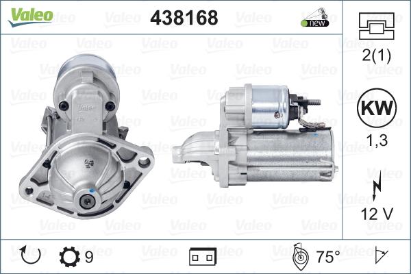 Valeo 438168 - Motorino d'avviamento autozon.pro