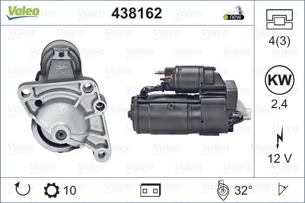 Valeo 438162 - Motorino d'avviamento autozon.pro