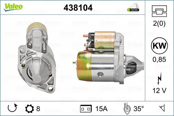 Valeo 438104 - Motorino d'avviamento autozon.pro