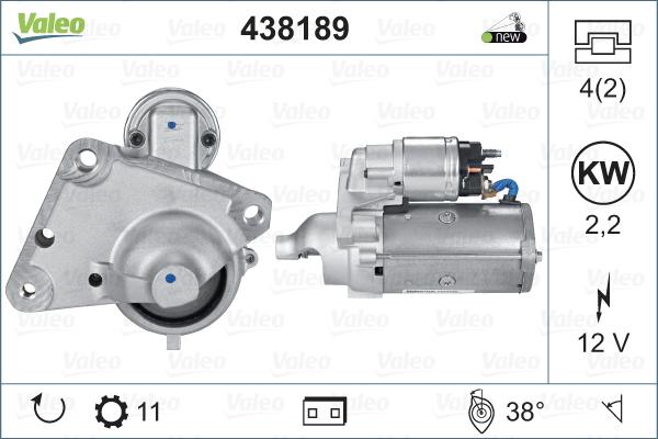 Valeo 438189 - Motorino d'avviamento autozon.pro