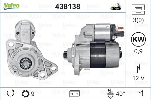 Valeo 438138 - Motorino d'avviamento autozon.pro