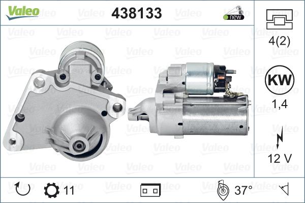 Valeo 438133 - Motorino d'avviamento autozon.pro