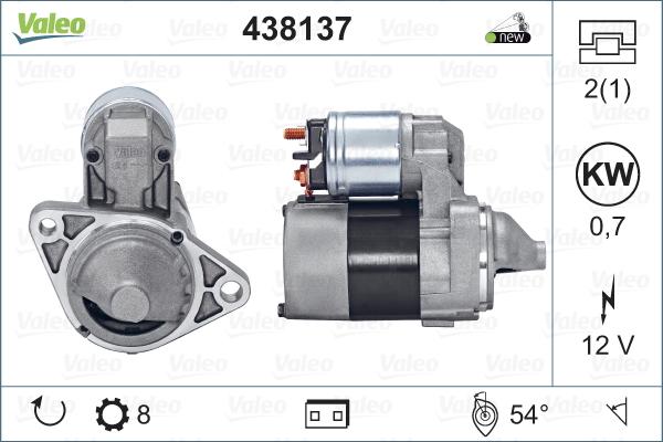 Valeo 438137 - Motorino d'avviamento autozon.pro