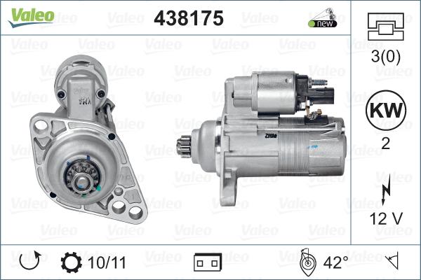 Valeo 438175 - Motorino d'avviamento autozon.pro