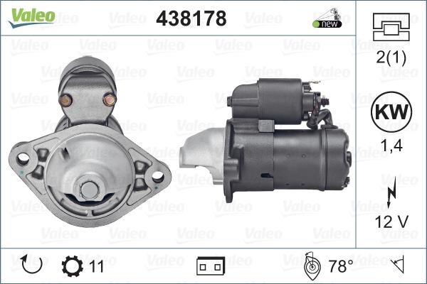 Valeo 438178 - Motorino d'avviamento autozon.pro